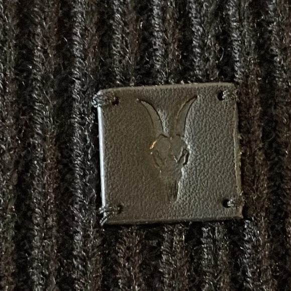 Allsaints Ribbed Knit Scarf, Black, NWT - Picture 9 of 9